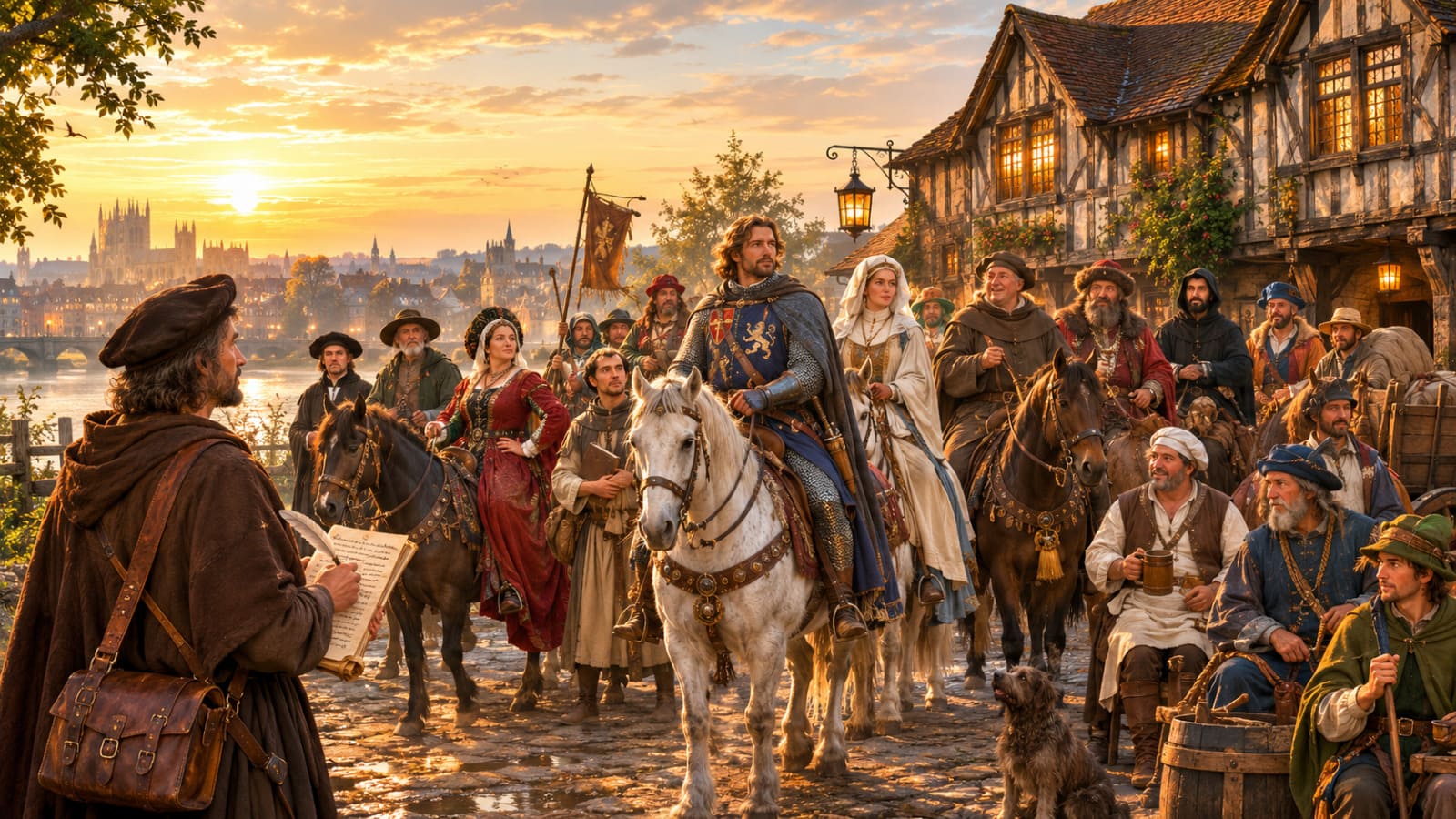The Canterbury Tales: The General Prologue (Lines 35-42)